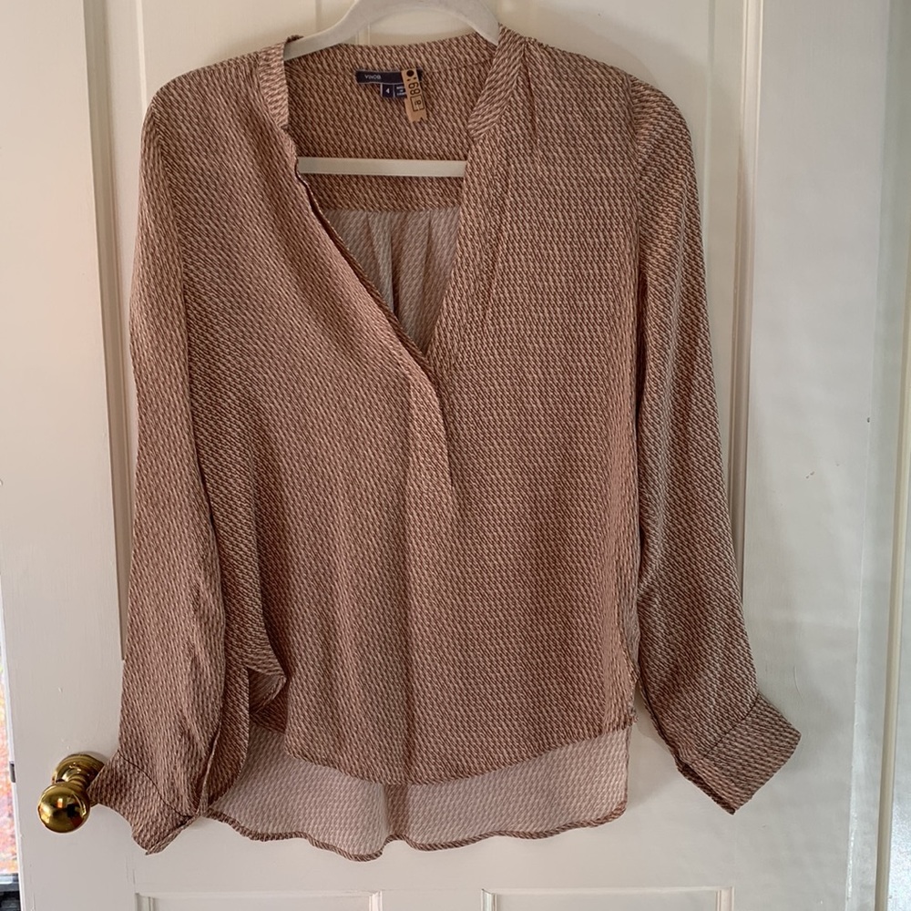 Vince 100% Silk Blouse Top